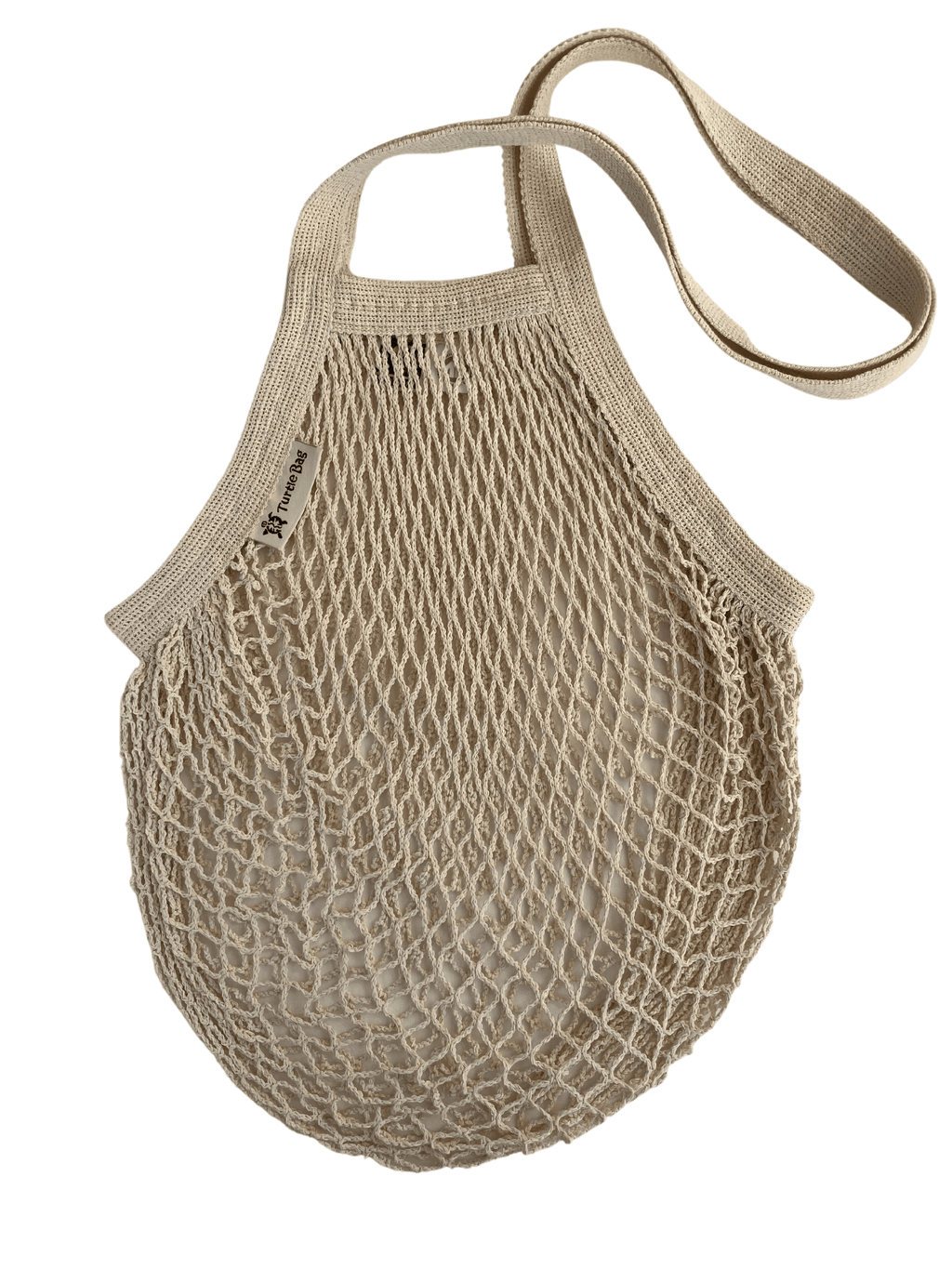 bolsa de red de algodón ecológico con asa larga