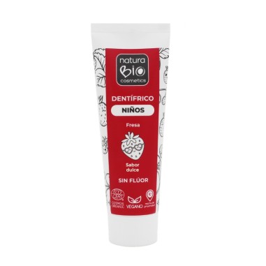 pasta de dientes niños sin flúor fresa 75ml